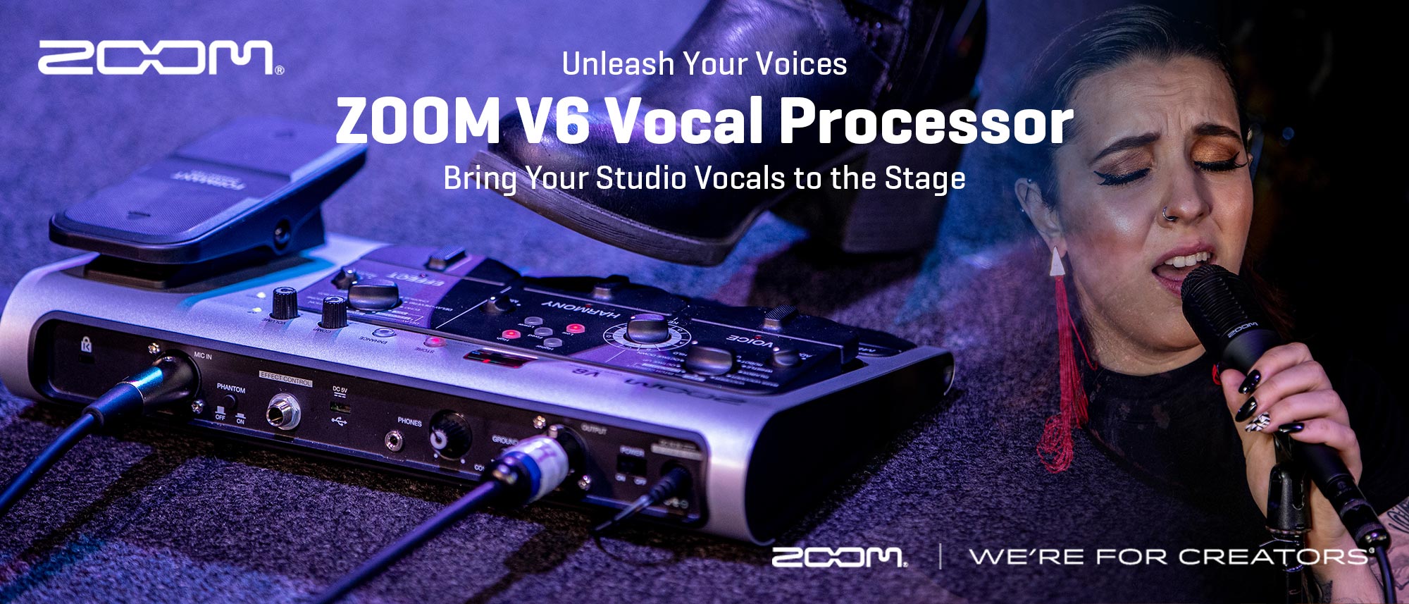 NEW Zoom unveils the new V6 MultiEffects Vocal Processor Sound