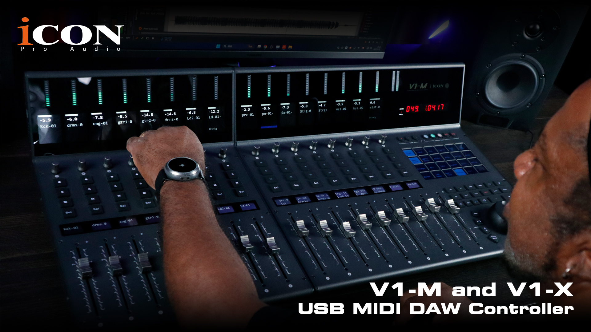 ICON Pro Audio unveils the V1-M and V1-X DAW Controller – Sound Service Blog